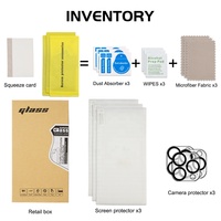 3 Lots Offre Spéciale – Protection d'écran en verre trempé 9H 2.5D avec impression soyeuse et protection d'objectif d'appareil photo pour iPhone 16, compatible iPhone 13, 14, 15 Pro