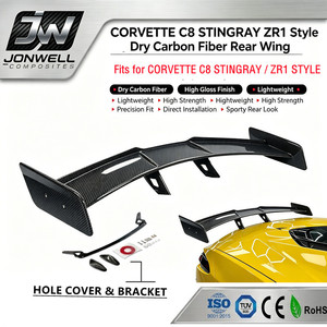 Aileron arrière en fibre de carbone sèche de style ZR1 pour <span class=keywords><strong>Corvette</strong></span> C8 Z07 2019-25 - Product Image 1