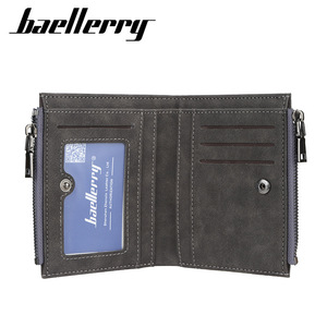Baellerry Men's Short <b>Wallet</b> Pu Leather Multi Card Slot Vertical Zipper Credit Card <b>Holder</b> Everyday Use - Product Image 2