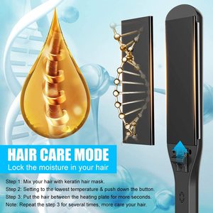 Plancha <span class=keywords><strong>de</strong></span> <span class=keywords><strong>Pelo</strong></span> <span class=keywords><strong>de</strong></span> Titanio Negro <span class=keywords><strong>de</strong></span> 470 Grados, Plancha <span class=keywords><strong>de</strong></span> <span class=keywords><strong>Pelo</strong></span> Eléctrica para el Hogar y Vehículos Recreativos, Calentamiento Rápido LED, Alisado <span class=keywords><strong>Permanente</strong></span> - Product Image 6