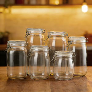 Pot en verre borosilicate hermétique personnalisable avec couvercle à clip en acier inoxydable <span class=keywords><strong>pour</strong></span> la conservation des aliments, capacités de 500 ml à 3000 ml - Product Image 6