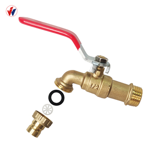 Grifo de Agua de Aleación de Zinc de 1/2\", 3/4\", 1\" para Riego Industrial y Doméstico con Doble Conexión y Válvula de Bola para Grifo de Balcón Exterior - Product Image 4