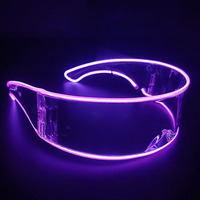 Lunettes de soleil lumineuses à LED néon en gros, lunettes de festival lumineuses, lunettes de discothèque, concert, fête, bar, piste de danse, accessoire de costume