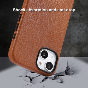 Funda de Cuero para Teléfono Móvil, Personalizada, de Lujo, con Textura Granulada, para <span class=keywords><strong>iPhone</strong></span> 13 <span class=keywords><strong>14</strong></span> 15 16 Pro Max - Product Image 5