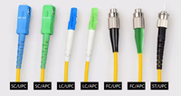 Kabel Jumper multi mode 5m, kabel Jumper FC LC 2.0MM LSZH kuning tahan air IP67 POE FTTX 4G Wi-Fi GSM GPRS
