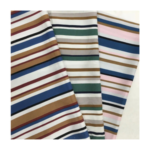 Nhà Máy Sản Xuất In 100% Rayon Vải Sọc Dòng Thiết Kế Thời Trang Phong Cách Đồng Bằng Dệt <span class=keywords><strong>Viscose</strong></span> Rayon Vải Cho Ăn Mặc - Product Image 2