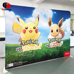 Пользовательские 8x8 медиа-выставочные мероприятия трубы и драпировки торговый фон стрейч-баннер стенд Натяжная ткань дисплей стены - Product Image 5