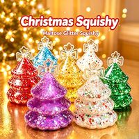 Jouet Squishy Arbre de Noël Père Noël à Remontée Lente, Anti-Stress, Jouet Sensoriel Anti-Anxiété pour la Concentration, Cadeau de Noël