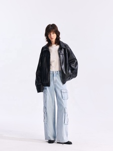 Yuanbofei נשים גבוהה-wanbofei 9-כיס רגל ישרה ג 'ינס נשם מזדמן ומכנסיים בסגנון y2k - Product Image 6