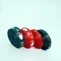 Ruban personnalisé double face sur mesure, ruban décoratif pour Noël, ruban imprimé bonhomme de neige et sapin, vente en gros
