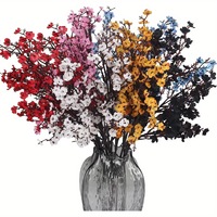 Grensoverschrijdende bestseller 5-delige stervormige pruimenbloesemboeket zijden kunstbloemen bruiloft huisdecoratie scène setting bloemstuk