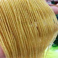 Manik-manik Biji Kaca Bersegi Dalam Untai Ukuran 2Mm Banyak Warna Bulat Hydro Bead Longgar Manik-manik Kaca Kristal untuk Membuat Perhiasan