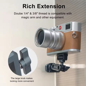 ขาตั้งกล้องอะลูมิเนียมคุณภาพสูงแบบหนีบโต๊ะ พร้อมรูขนาด 1/4" และ 3/8" สำหรับกล้องถ่ายภาพและวิดีโอ DSLR ในสตูดิโอ - Product Image 5