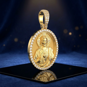 Pendentif JESUS personnalisé en diamant Hip Hop Iced Out, diamant cultivé en laboratoire, plaqué argent 925, bijoux de luxe pour femmes, certifié IGI - Product Image 1