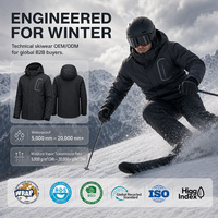 Veste de ski imperméable et isolante pour homme, veste de snowboard en polaire, fabrication OEM ODM personnalisée, marque privée pour stations de ski