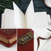 Journal académique A5 à couverture rigide personnalisé, Journal de direction, carnet de notes en cuir PU avec verrouillage à code