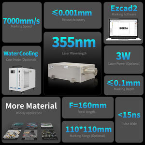 Machines de marquage laser UV volantes à grande vitesse ABS PC verre PET PE PVC <span class=keywords><strong>code</strong></span> à barres QR <span class=keywords><strong>Code</strong></span> 5W 10W gravure de marquage laser en ligne - Product Image 3