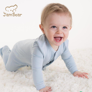 Pagliaccetto per bambini in <span class=keywords><strong>cotone</strong></span> organico per bambini Modal magnetico pagliaccetto magnetico tutina <span class=keywords><strong>pigiama</strong></span> per neonati - Product Image 3