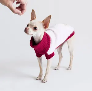 Qiqu पालतू जानवर आपूर्तिकर्ता कस्टम नए डिजाइनरों छोटे चिहुआहुआ कुत्ते स्वेटर परिधान सामान और कपड़े स्वेटर आउटफिट कॉस्टयूम