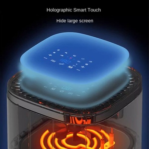 Friteuse à air numérique à commande tactile intelligente 5L 1200W sans huile avec fenêtre d'observation visible, température super-chauffée, revêtement antiadhésif PTFE - Product Image 4