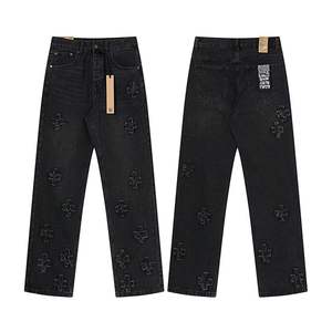 Jeans KSUBI de pierna recta, estilo retro, desgastados, de moda casual para hombre y mujer - Product Image 5