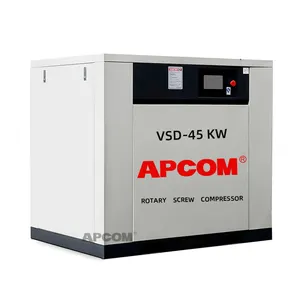 APCOM New Configuration 60 hp 45 kw Aircompressors 45kw air screw compressors 60HP industrial equipment