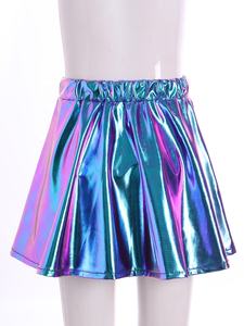 5-16 niñas niños falda metálica brillante A-Line Mini faldas para baile porristas puesta en escena fiesta <span class=keywords><strong>cumpleaños</strong></span> fiesta Ceremonia - Product Image 3