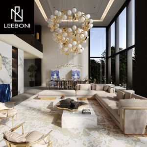 Op maat gemaakte hoogwaardige modulaire hotelsofa set, moderne luxe woonkamermeubelen van stof. - Product Image 2