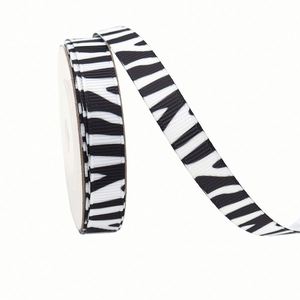 Ruban gros-grain tendance en polyester imprimé animal, 1 cm x 10 yards, lavable et durable, idéal pour emballages cadeaux et fêtes - En stock - Product Image 2