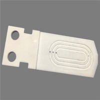 Pince de préhension pour plaquettes semi-conductrices en céramique d'alumine, usinée sur mesure par dessin, pour bras robotisé de préhension sous vide, avec trous de montage