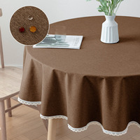 Nappe Ronde Imperméable Anti-Taches Grande Taille Style Ins Personnalisable pour Hôtel