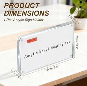 Portaetiquetas de Acrílico Personalizado, Exhibidores de Precios, Porta Tarjetas de Datos, Marco Magnético <span class=keywords><strong>para</strong></span> Fotos y Tarjetas de Visita <span class=keywords><strong>para</strong></span> Tiendas - Product Image 2