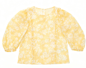 Completo Estivo Casual per Ragazze Adolescenti di 6 Anni, Camicia Bianca Senza Maniche Ecologica con Stampa Floreale e Volant Rosa - Product Image 3