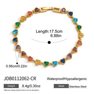 สร้อยข้อมือสแตนเลสชุบทอง 18K สำหรับผู้หญิง ลายดอกไม้ ผีเสื้อ ใบไม้ แฟชั่น กำไลข้อมือ เครื่องประดับผู้หญิง - Product Image 5
