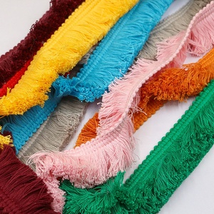 Fita Decorativa de Renda de Algodão de 3,8cm, Acessórios de Renda com Franjas Beiges Espessas - Product Image 3