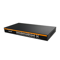 TINCAM Commutateur Ethernet non géré 24 ports 10/100/1000M Commutateur Ethernet CCTV avec 2 ports de liaison montante Commutateur Ethernet monté en rack 19 pouces