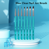 Fournitures d'usine manche en acrylique brosses à ongles professionnelles pour application acrylique brosses à poudre acrylique brosses à ongles