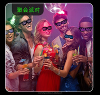 Flash LED USB charge APP Bluetooth lunettes Led lueur magique DIY est livré avec Logo pour éclairer les lunettes