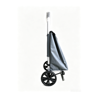 Chariot de courses utilitaire à trois roues, chariot monte-escaliers, pliable, léger, en aluminium anodisé, à rayures colorées, pour