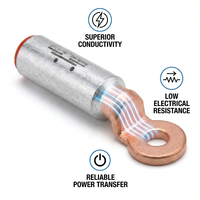 Terminal Bimetálico de Cobre y Aluminio, Conector de Soldadura por Fricción T2 500mm2, Métrico AWG Kcmil MCM, Certificado IEC, Alta Conductividad, 35kV