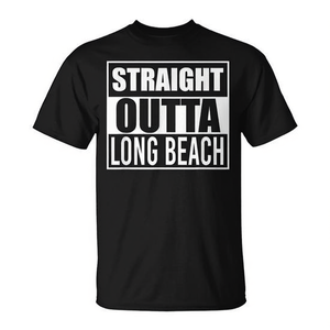 Camiseta Straight Outta Long Beach con diseño del estado de California, ajuste unisex - Product Image 2