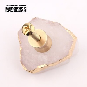 Luxury Natural White Crystal Brass <strong>Knob</strong> Furniture Hardware Drawer Cabinet <strong>Door</strong> Handle Modern Fashion Cabinet Pull Handle - Product Image 3