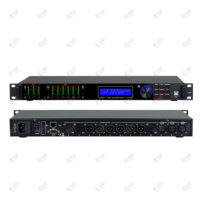 Processeur audio numérique série EIF LA LA204/LA306/LA408 DSP en métal avec connectivité 4/8 XLR/USB, appairage stéréo, tension universelle pour