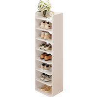 Meuble à chaussures moderne minimaliste en acier, multi-niveaux, 7 étagères, compact, pour coin, étroit, haut, capacité 36-49 paires, pour entrée de maison