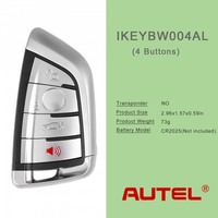 AUTEL IKEYBW004AL Clé universelle intelligente à 4 boutons compatible avec les clés de voiture automatiques télécommandées de voiture BMW
