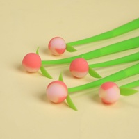 Mignon dessin animé Kawaii Silicone pêche fruits Gel stylos mignon étudiant papeterie