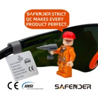Lunettes de sécurité CE EN166 anti-buée en polycarbonate avec 5 verres IR, protection UV pour le soudage, protection IR UV SAFENDER ZG-8520IR