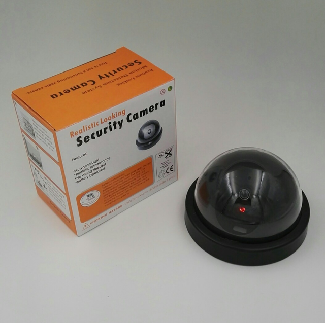 Indoor Surveillance Camera Simulated Security Flashing IR CCTV Dome Dummy Camera