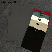 T-shirt fabrikant groothandel t-shirts met lage schouderlijn, zwaargewicht 260g, aangepaste merklogo print, borduurwerk, heren t-shirts