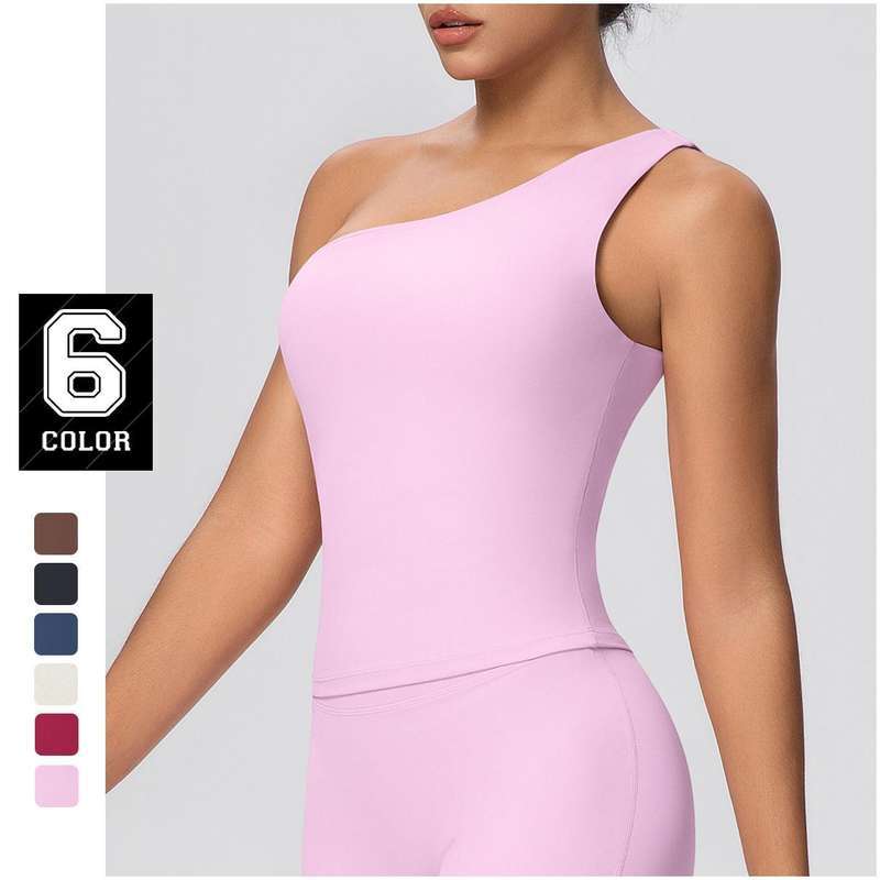 JY Tank Top Customized Regular Seamless Four-Way Stretch Quick Drying Yoga Vest Fold Sleeveless Workout Gym Wear Spandex/Nylon